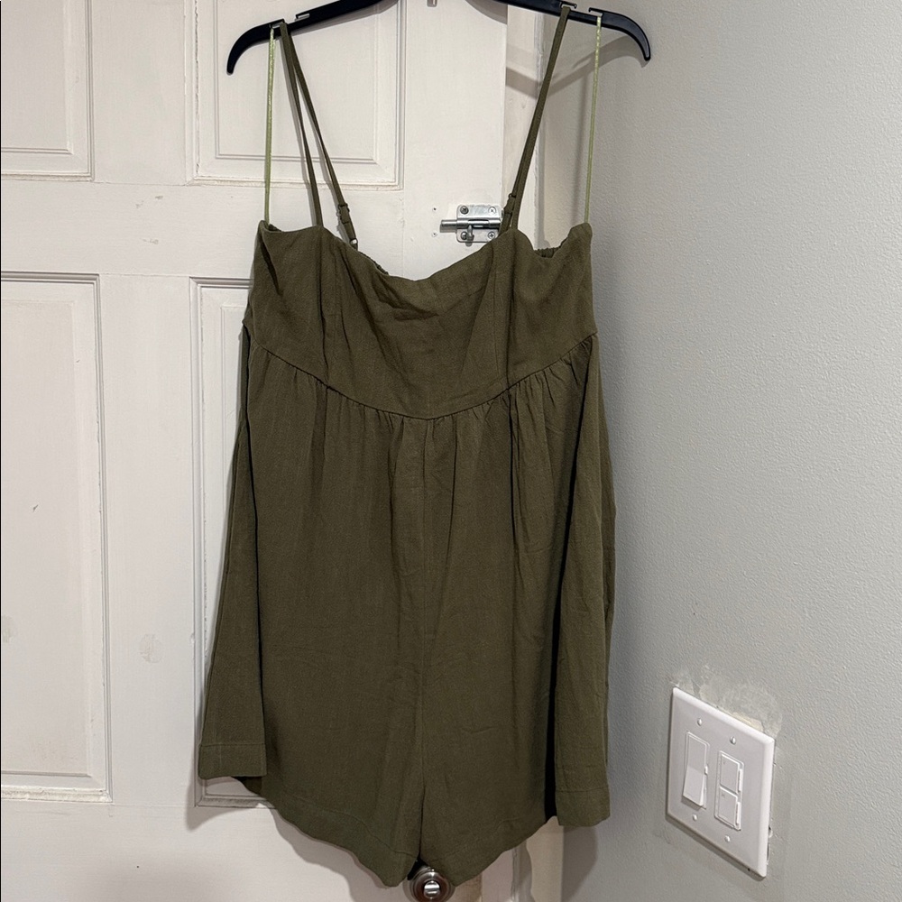 Petal & Pup Olive Green Romper